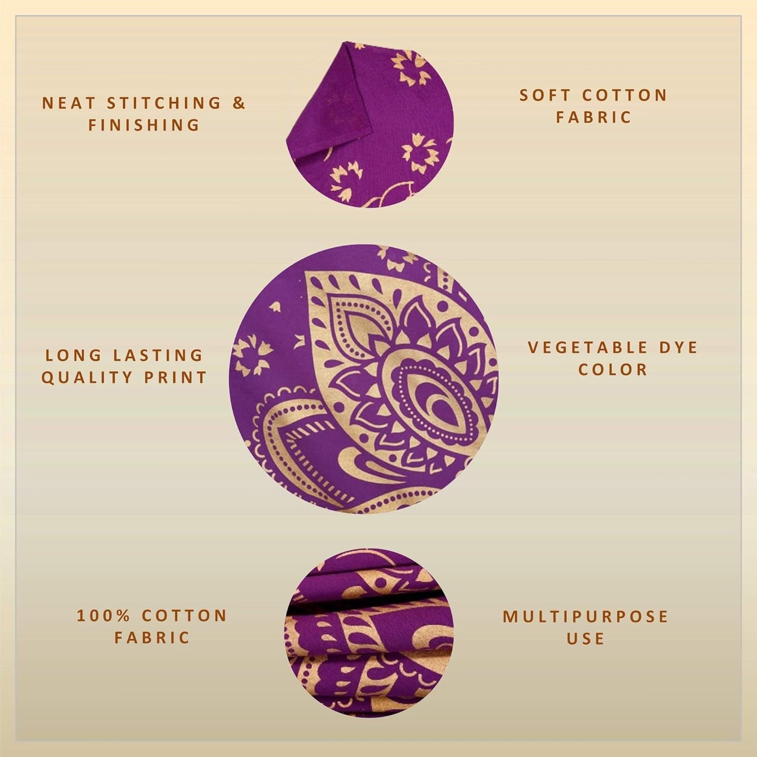 Purple Gold Passion Ombre Mandala Tapestry, Boho Mandala Tapestry, Wall Hanging, Gypsy Tapestry, 84 X 54 Inches