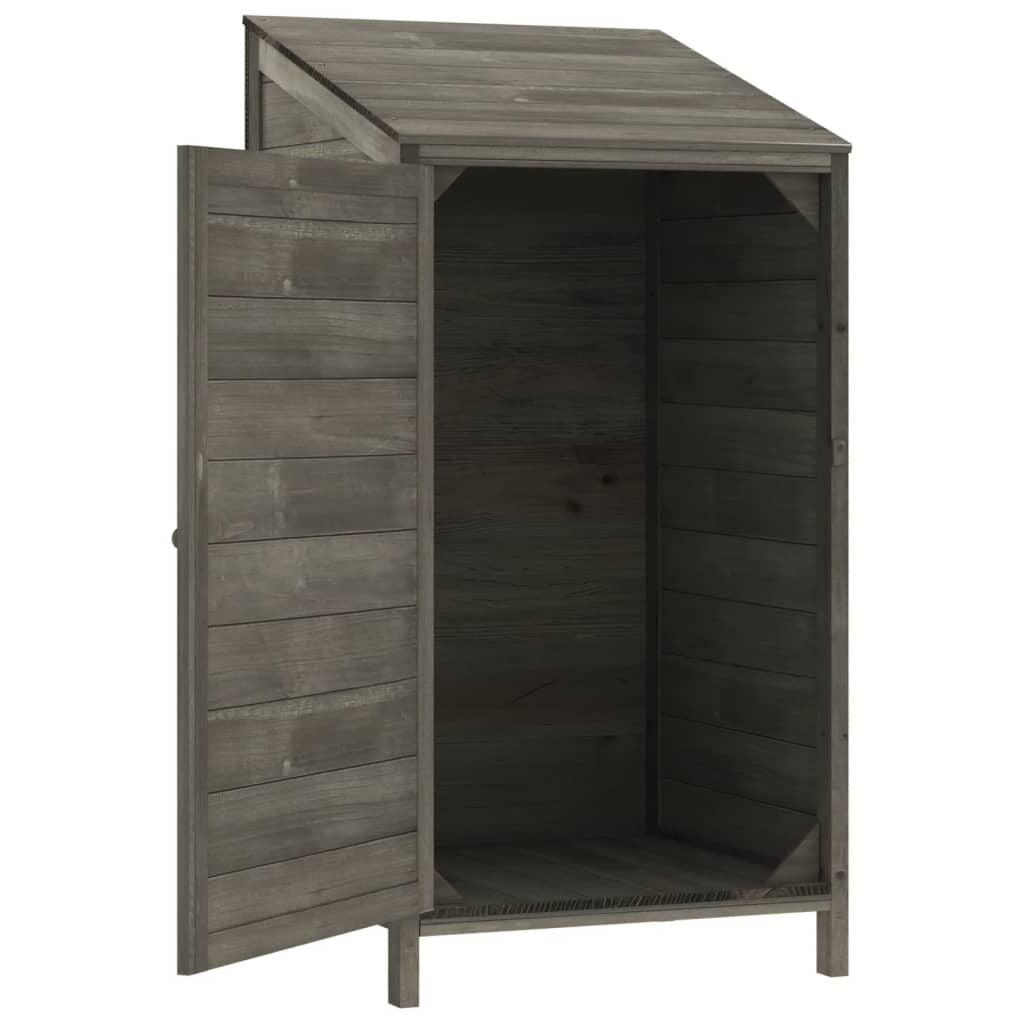 Garden Shed Anthracite Solid Fir Wood Compact Garden Shed