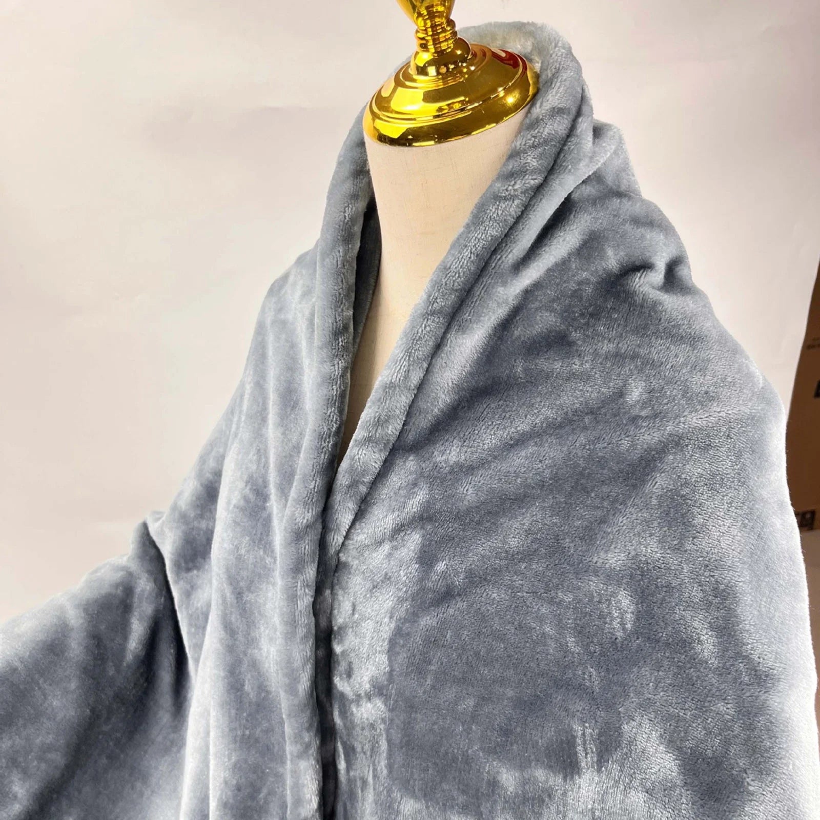 PATLOLLAV Gray Polyester Electric Blanket, Full