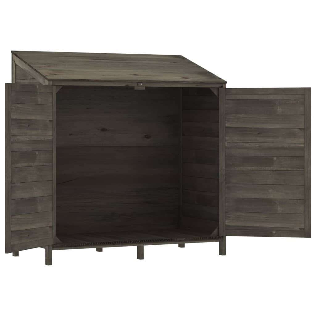 Garden Shed Anthracite Solid Fir Wood Medium Garden Shed