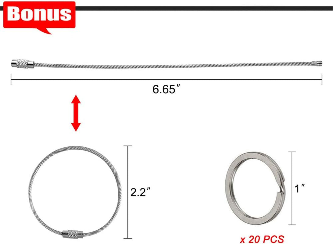 20Pcs 2.7" Carabiner Clip Durable Carabeaner Hooks Small Carabiner D Clip