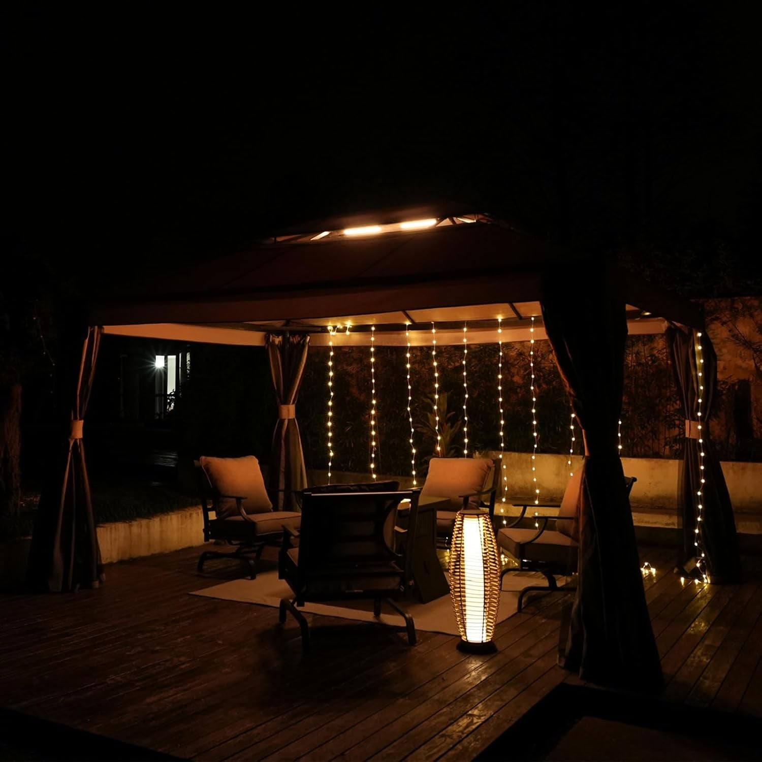 10X13 Gazebo for Patios Outdoor Gazebo with Mosquito Netting and Curtains Outdoor Patio Canopy for Deck Backyard Garden Lawns