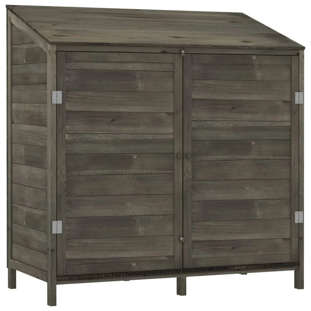 Garden Shed Anthracite Solid Fir Wood Compact Garden Shed