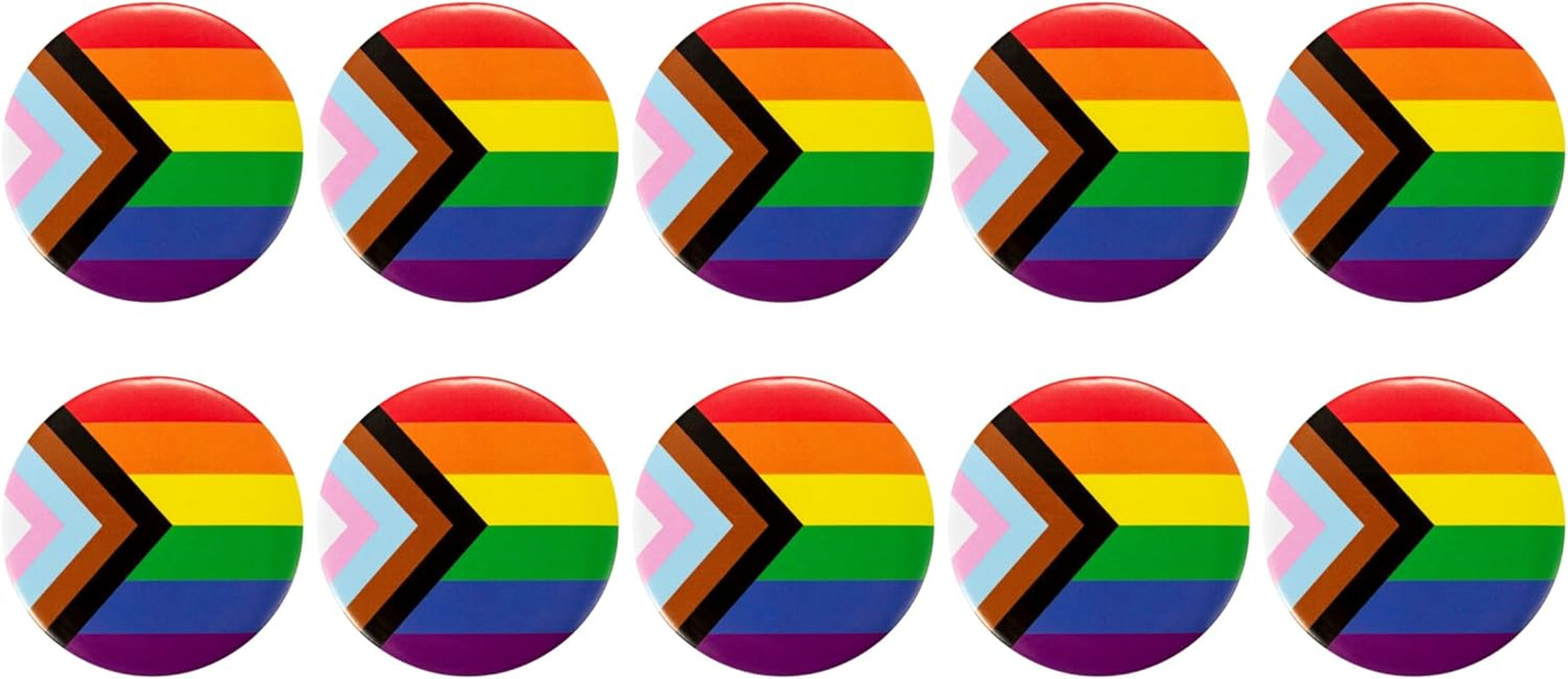 10/25/50Pcs Gay Pride Rainbow Round/Pronoun Button Pin - Perfect for LGBTQ Accessories, Gay Stuff, Pride Parades, LGBTQ Events, Pride Month, Promotional Events and Gift-Giving
