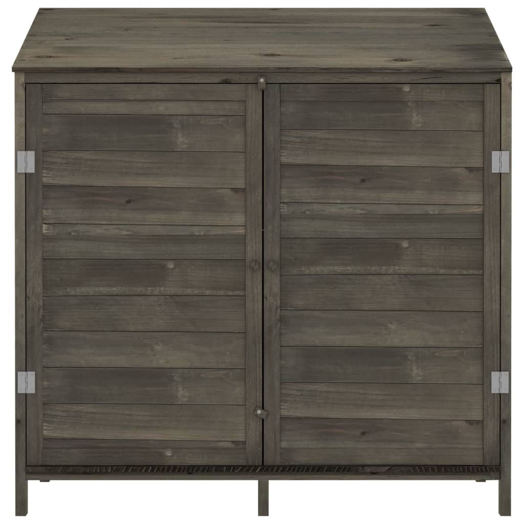 Garden Shed Anthracite Solid Fir Wood Medium Garden Shed