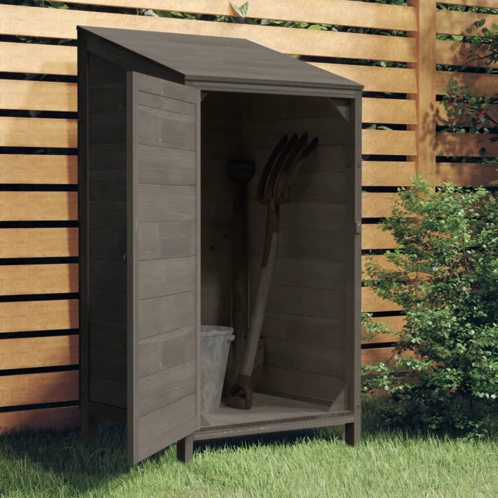 Garden Shed Anthracite Solid Fir Wood Compact Garden Shed