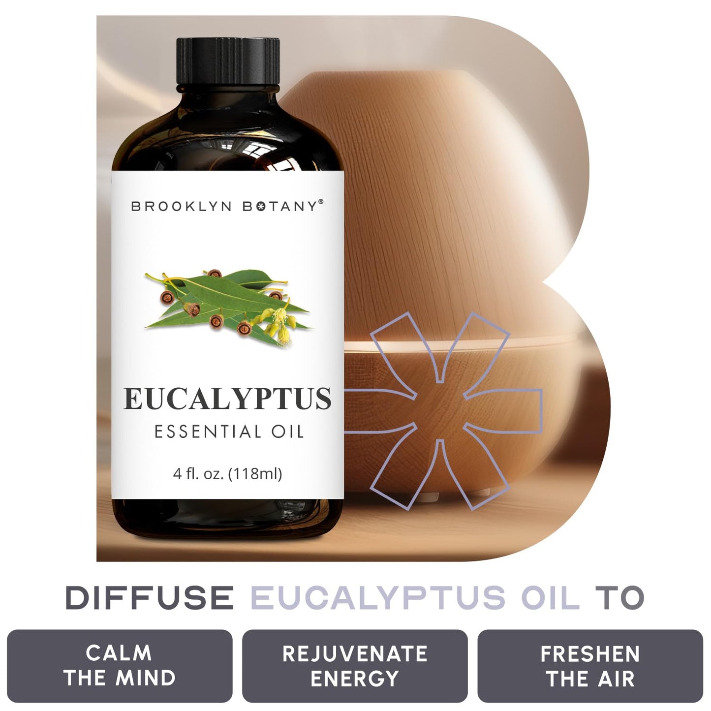 Eucalyptus Essential Oil - Huge 4 Fl Oz - 100% Pure and Natural - Premium Grade with Dropper - for Aromatherapy and Diffuser