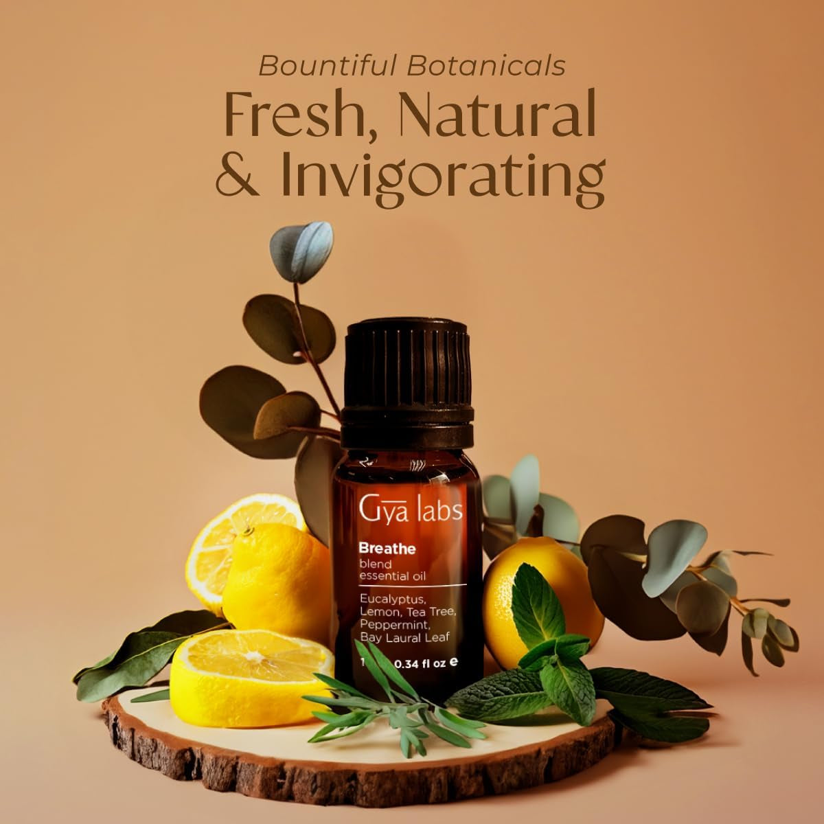 Breathe Essential Oil Blends - 100% Pure Natural Breathe Easy Essential Oils from Eucalyptus, Peppermint and More for Humidifier Cleaner (0.34 Fl Oz)