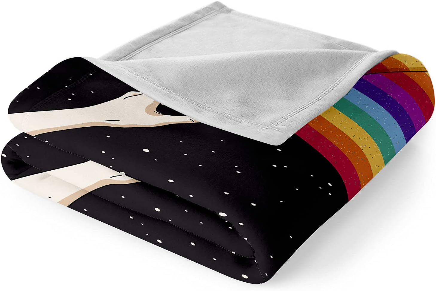 Rainbow Flag Throw Blanket Galaxy Blanket Flag Flannel Fleece Throws Rainbow Blanket Soft Fuzzy Lightweight Blanket for Sofa Bedroom Couch (Throw(50"X60"), Rainbow)