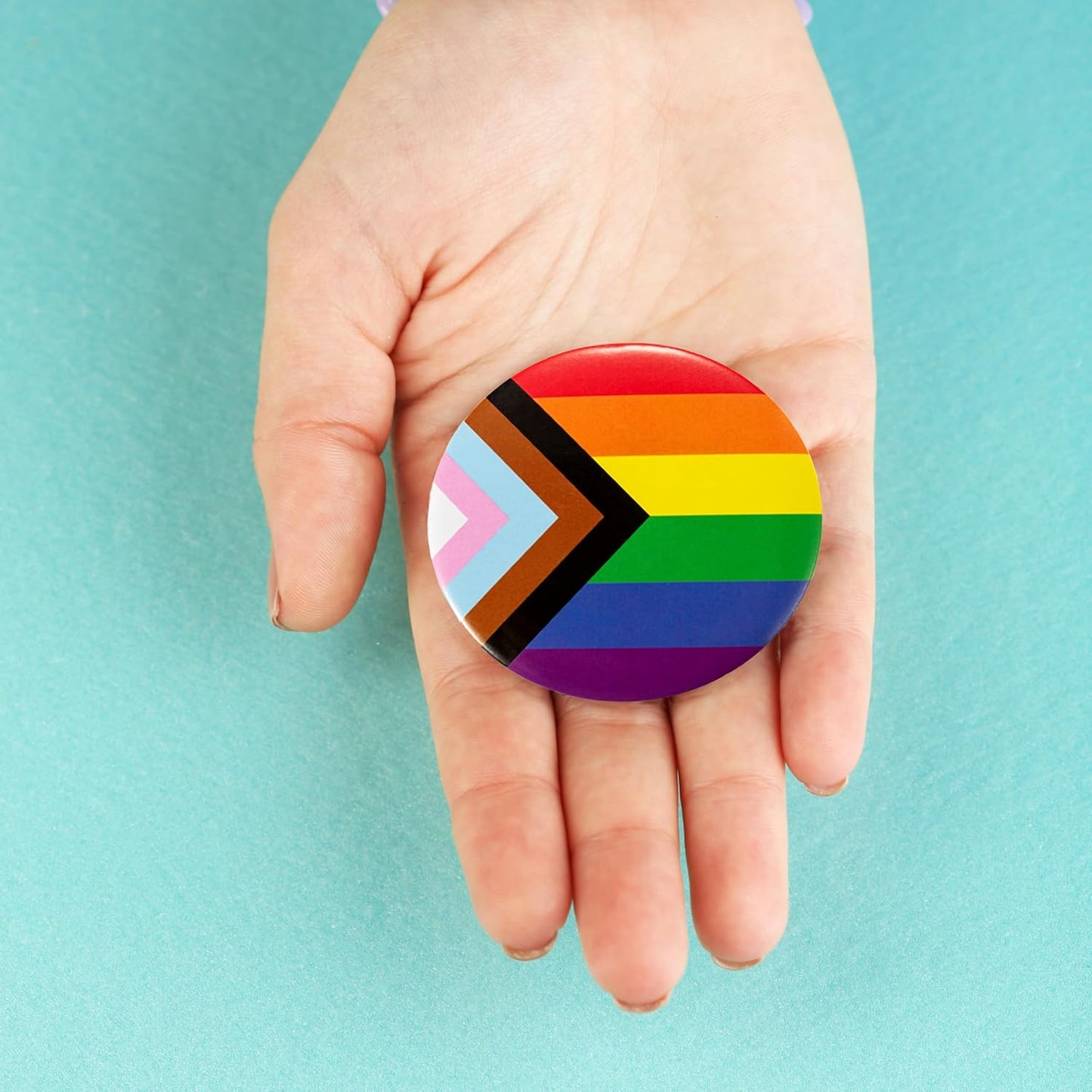 10/25/50Pcs Gay Pride Rainbow Round/Pronoun Button Pin - Perfect for LGBTQ Accessories, Gay Stuff, Pride Parades, LGBTQ Events, Pride Month, Promotional Events and Gift-Giving