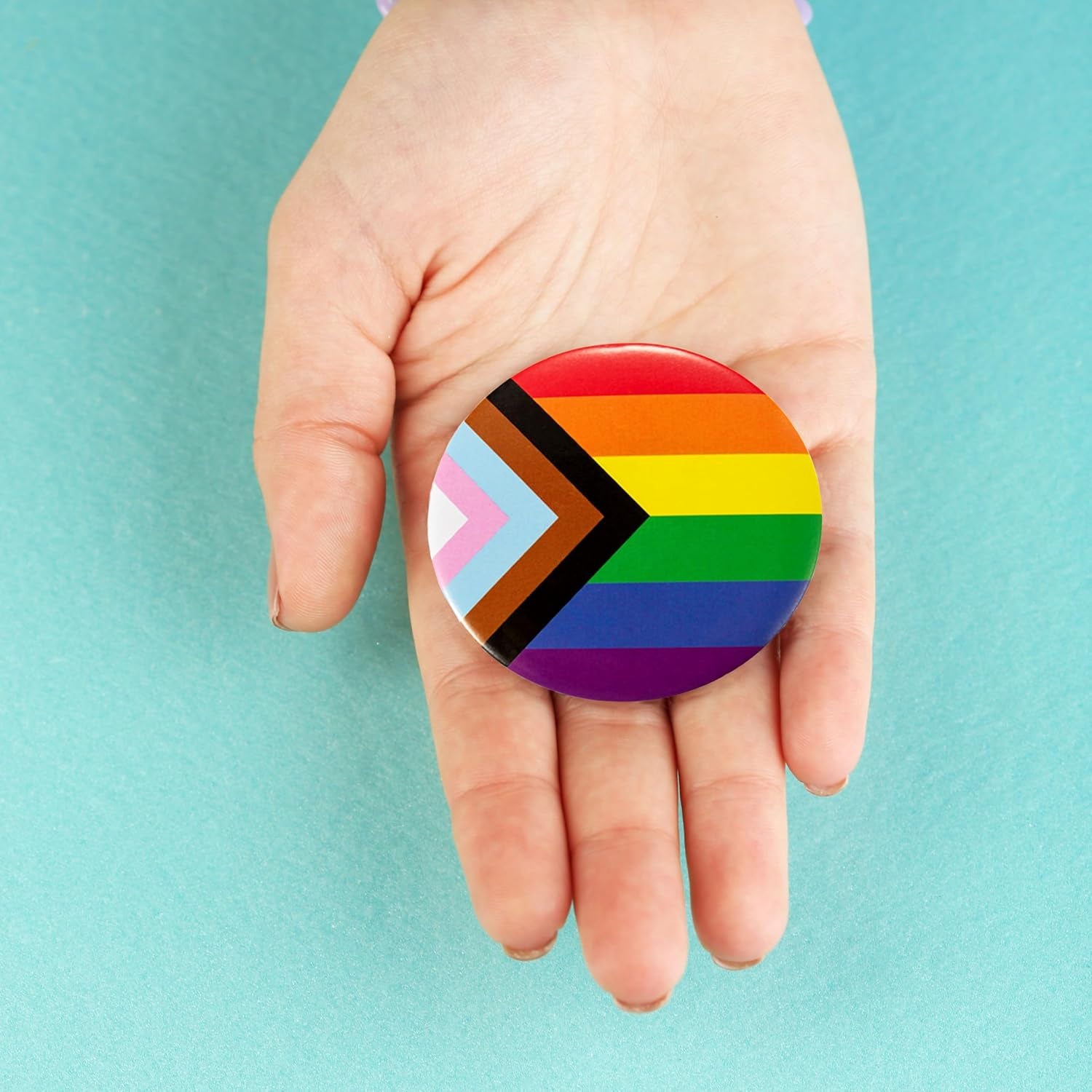 10/25/50Pcs Gay Pride Rainbow Round/Pronoun Button Pin - Perfect for LGBTQ Accessories, Gay Stuff, Pride Parades, LGBTQ Events, Pride Month, Promotional Events and Gift-Giving