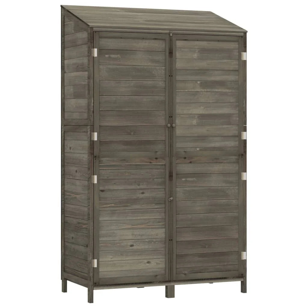 Garden Shed Anthracite Solid Fir Wood Compact Garden Shed