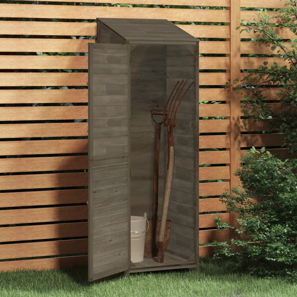 Garden Shed Anthracite Solid Fir Wood Medium Garden Shed