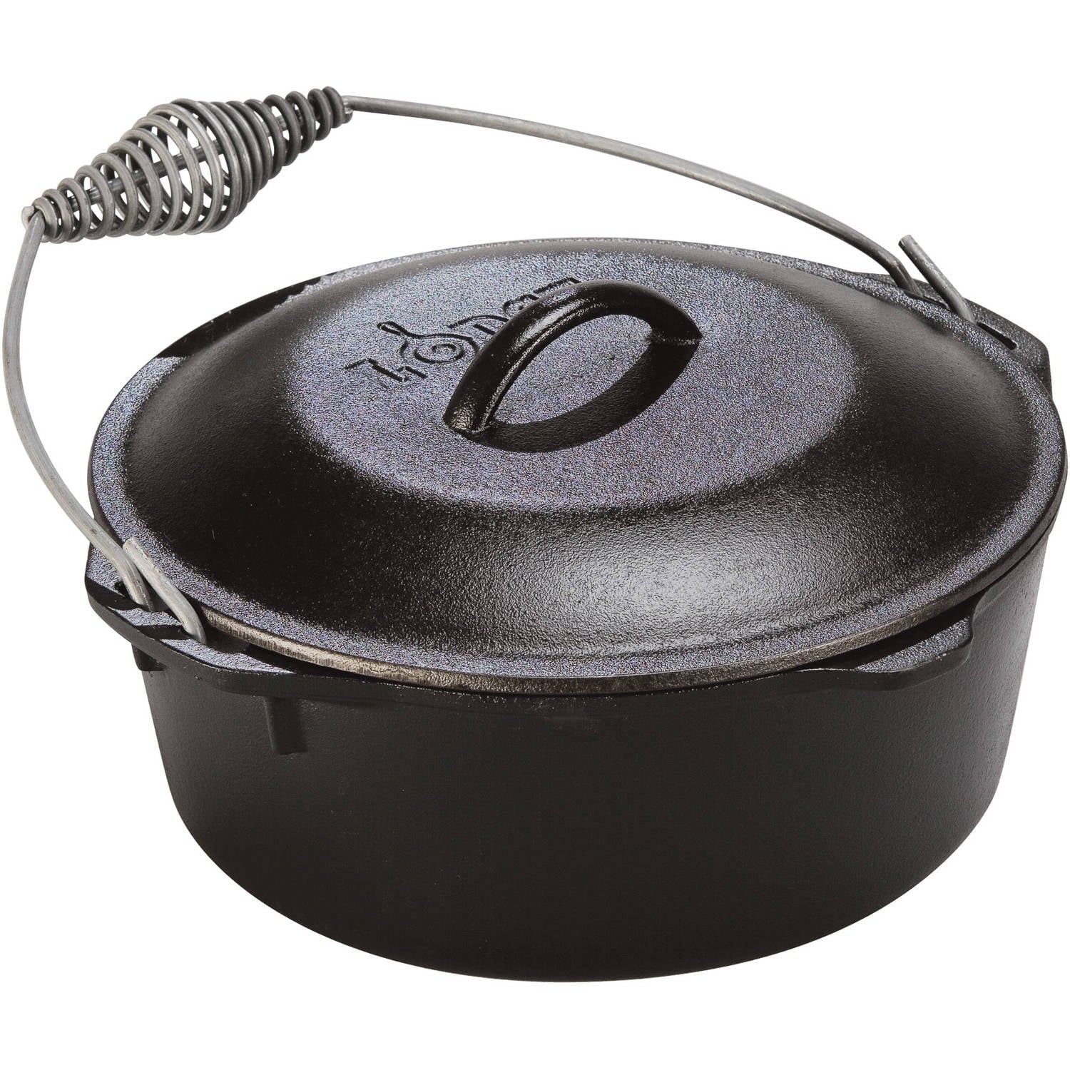 Cast Iron 9 Quart Seasoned Cast Iron Camp Dutch Oven with Bail Handle