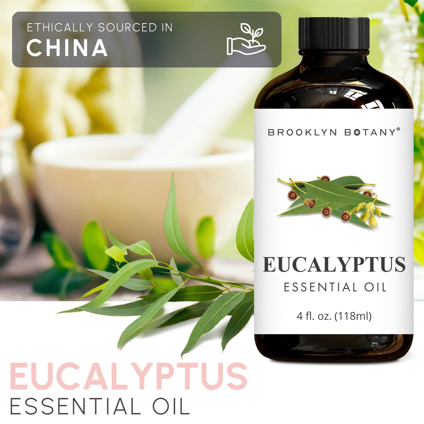 Eucalyptus Essential Oil - Huge 4 Fl Oz - 100% Pure and Natural - Premium Grade with Dropper - for Aromatherapy and Diffuser