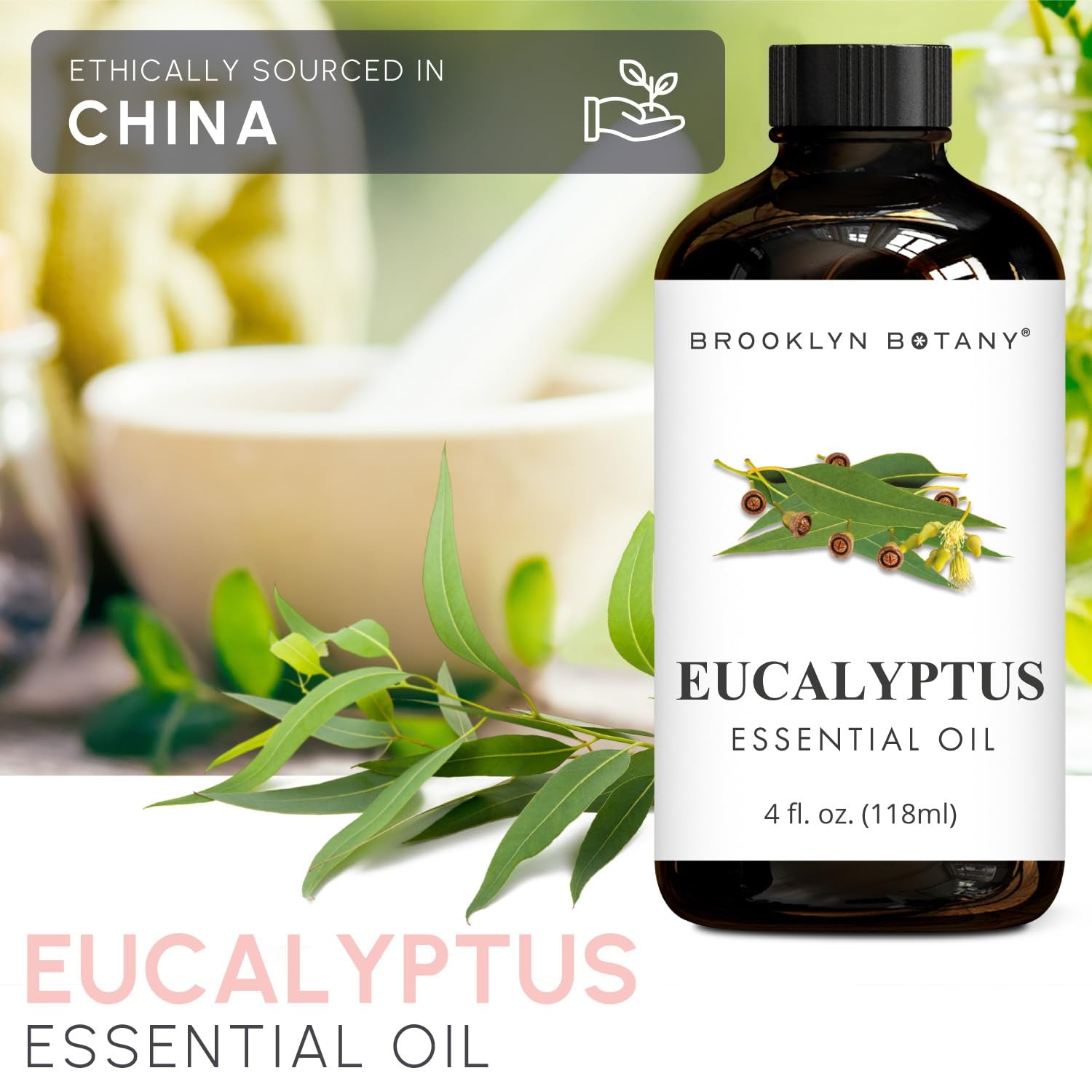 Eucalyptus Essential Oil - Huge 4 Fl Oz - 100% Pure and Natural - Premium Grade with Dropper - for Aromatherapy and Diffuser