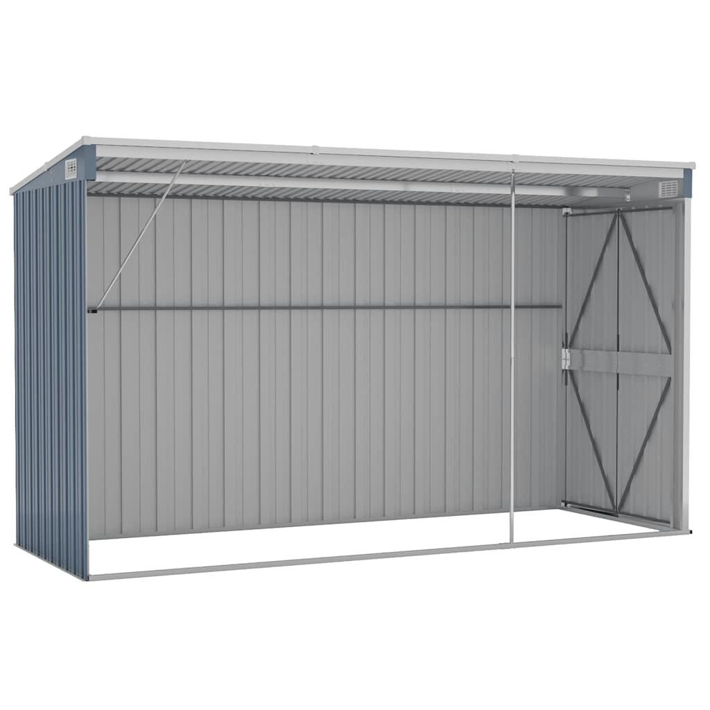Garden Shed Grey Galvanized Steel Large Garden Shed Rectangular