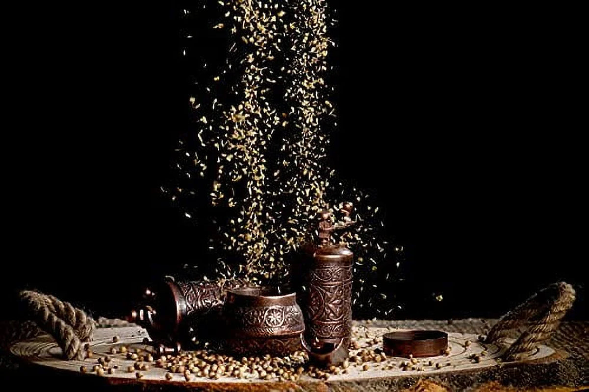 Salt and Pepper Grinder Set - Herb Grinder - Pepper Grinder Mill - Pepper Mill - Spice Grinder - Salt Grinder - Coffee Bean Grinder - Spice Grinder Manual (Antique Copper)