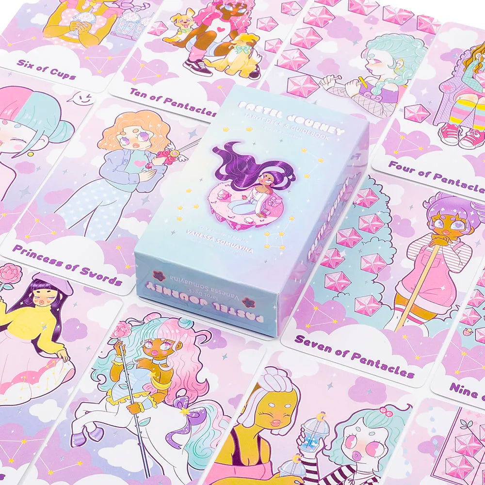 2024 New Style Pastel Journey Tarot Deck 78Pcs Tarot Cards Tarot Deck Collectible Oracle Card Set 10.4*6.1Cm