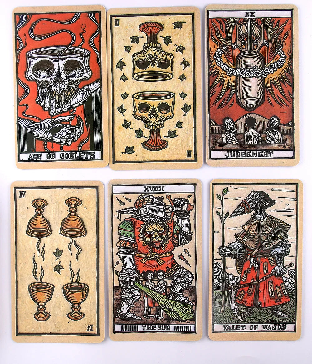 Tarot Del a Tarot Deck and Guidebook Inspired by the World of Guillermo Del Toro Novelty Book Beginners Card Game Deck Toy