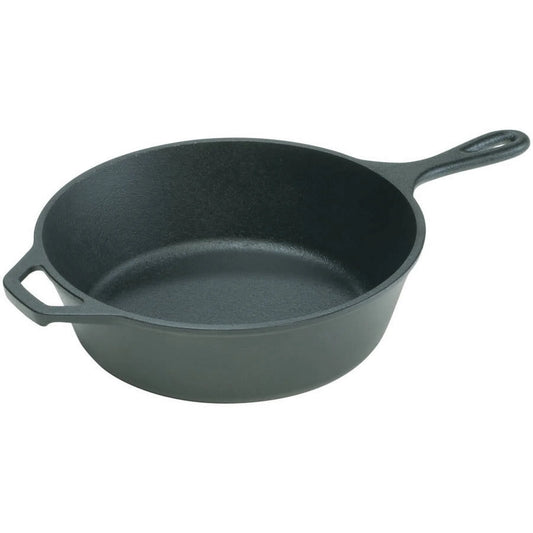 Cast Iron 12" Deep Cast Iron Seasoned Skillet, L10Dsk3, with Assist Handle