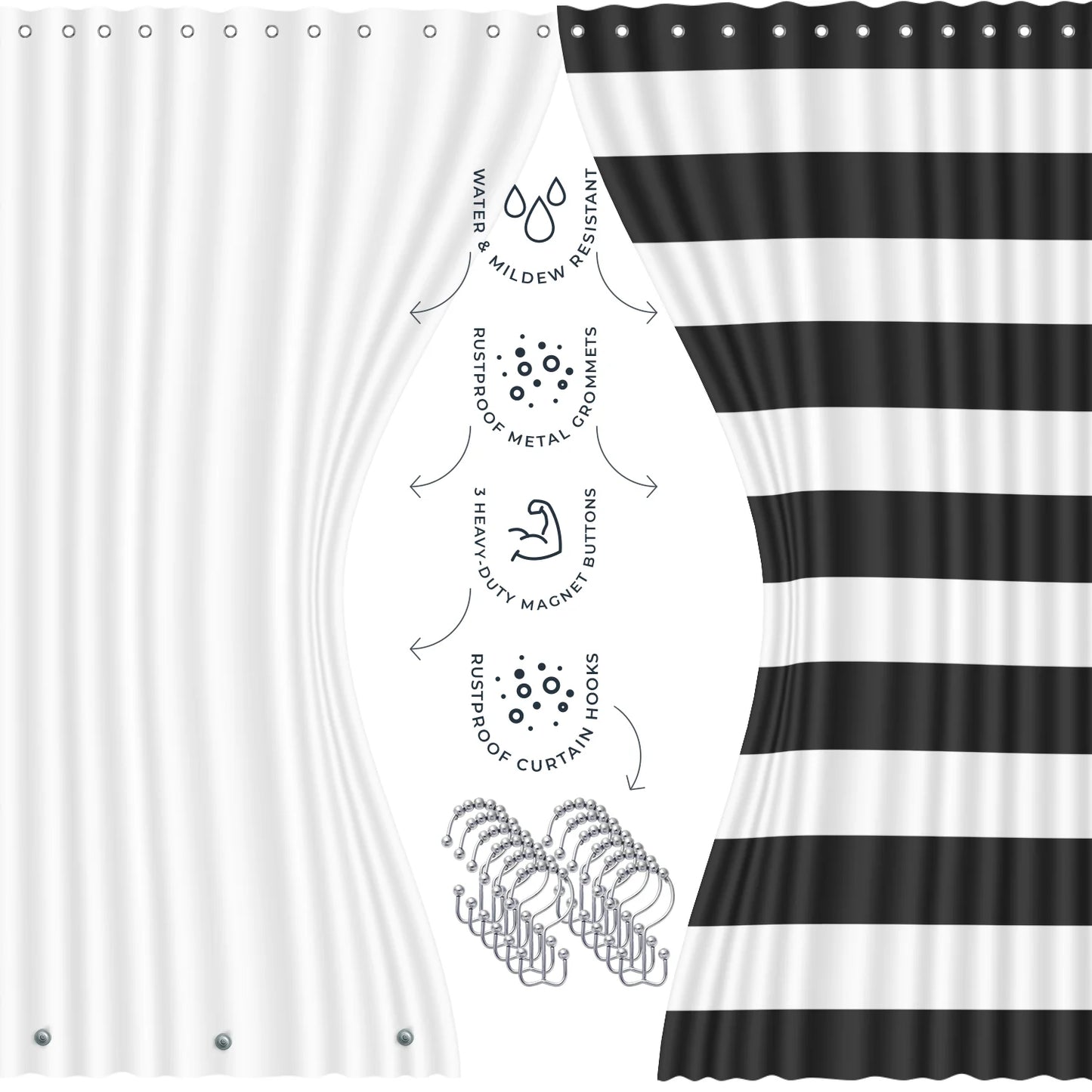 20 Piece Bathroom Accessories Set, Black Bathroom Decor Set