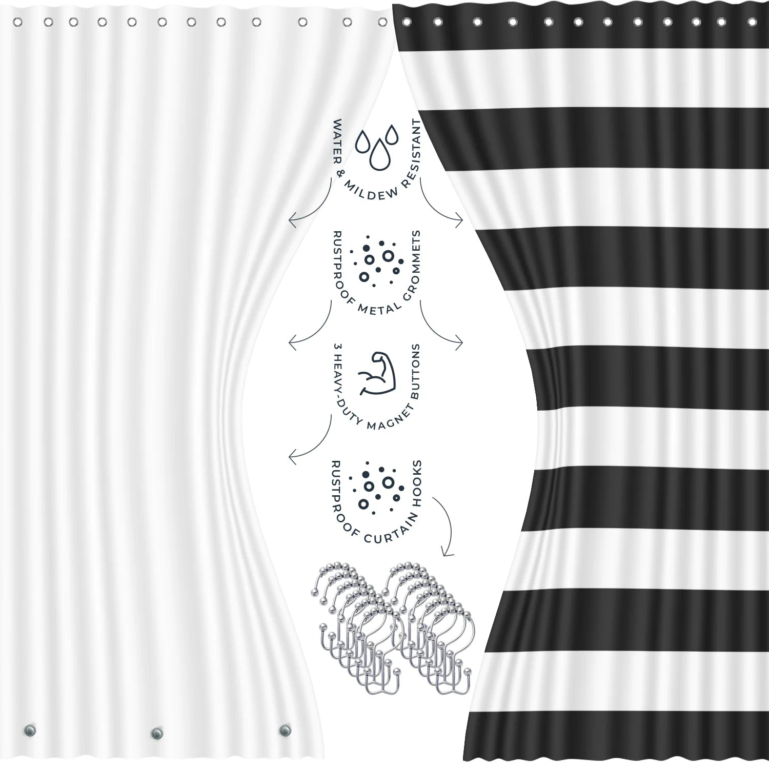 20 Piece Bathroom Accessories Set, Black Bathroom Decor Set