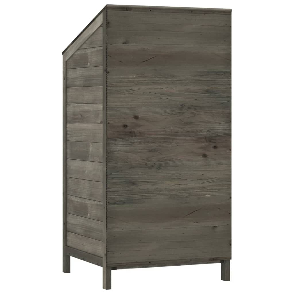 Garden Shed Anthracite Solid Fir Wood Compact Garden Shed