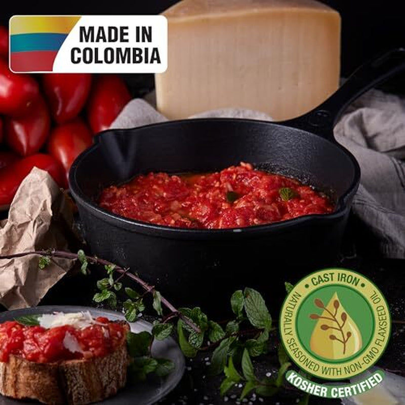 Cast Iron Saucepan, Cast Iron Melting Pot, Made in Colombia, 2QT