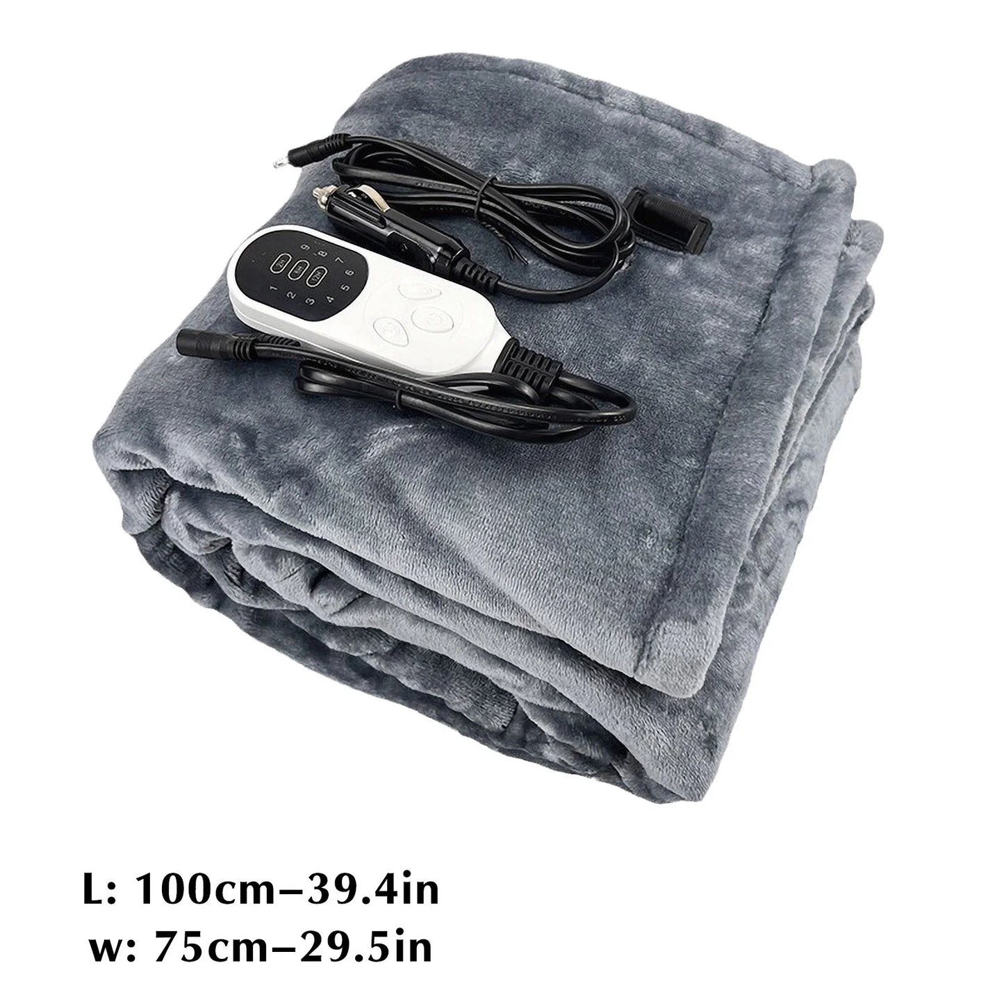 PATLOLLAV Gray Polyester Electric Blanket, Full