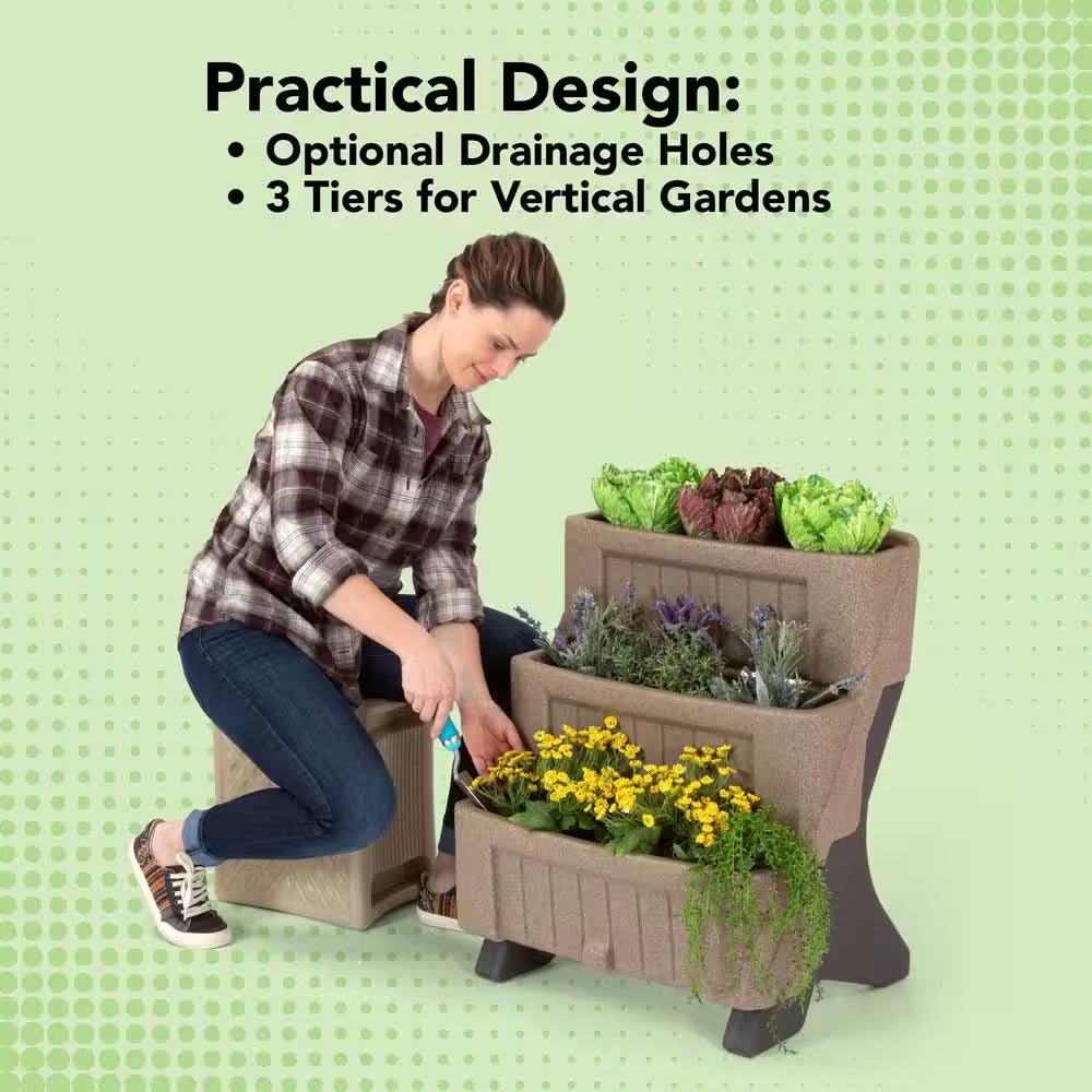 3-Level Herb and Flower Garden Planter