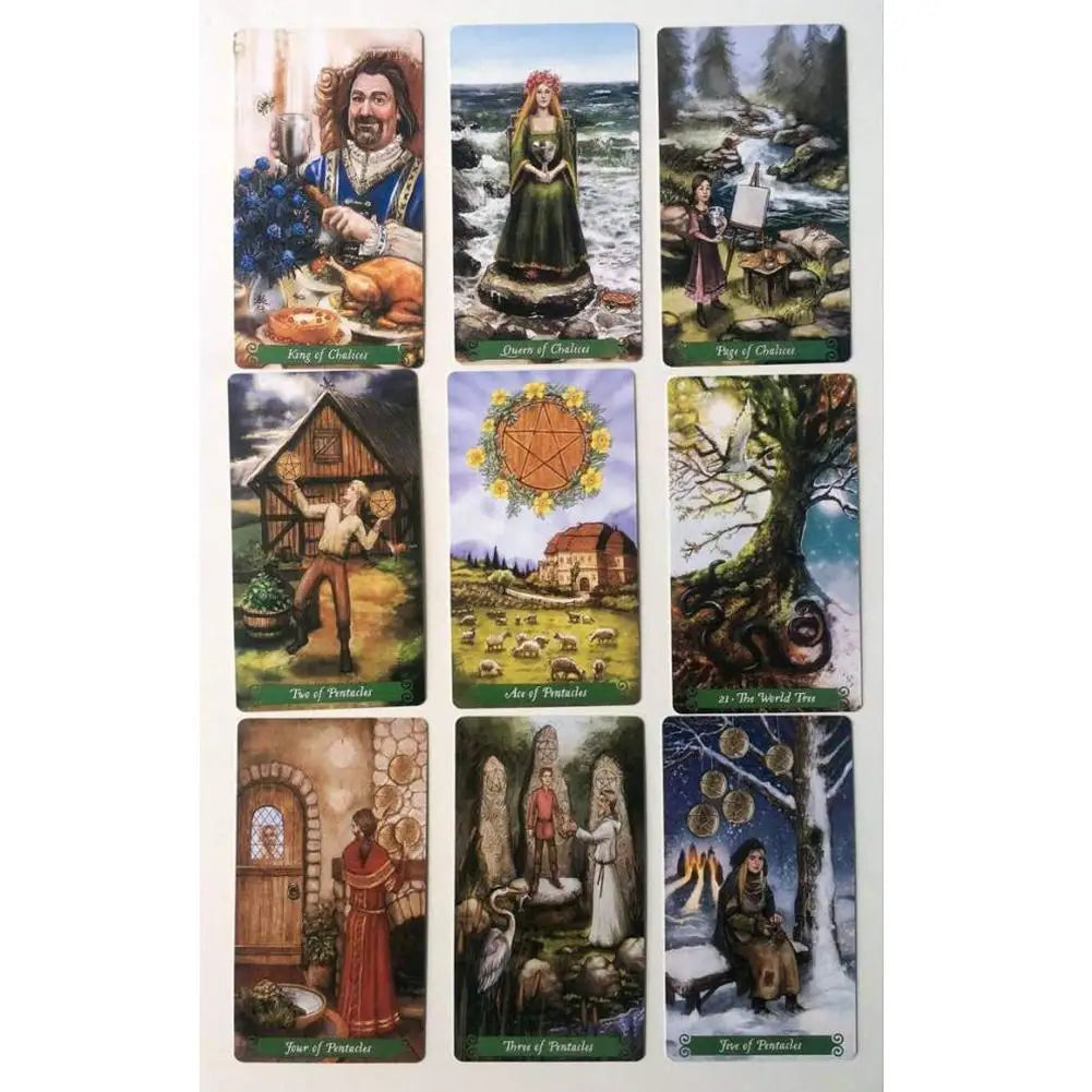 New Tarot Deck Oracles Cards Mysterious Divination Green Witch Tarot Cards for Women Girls Cards Game Board Game