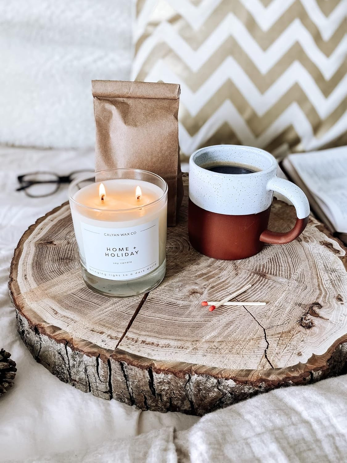 2 Wick Candle, Home + Holiday Scented Candle, 37 Hour Burn Time, Aromatherapy Soy Candles, Non Toxic & Vegan Soy Wax, Glass Tumbler Scented Candles, 8.8Oz