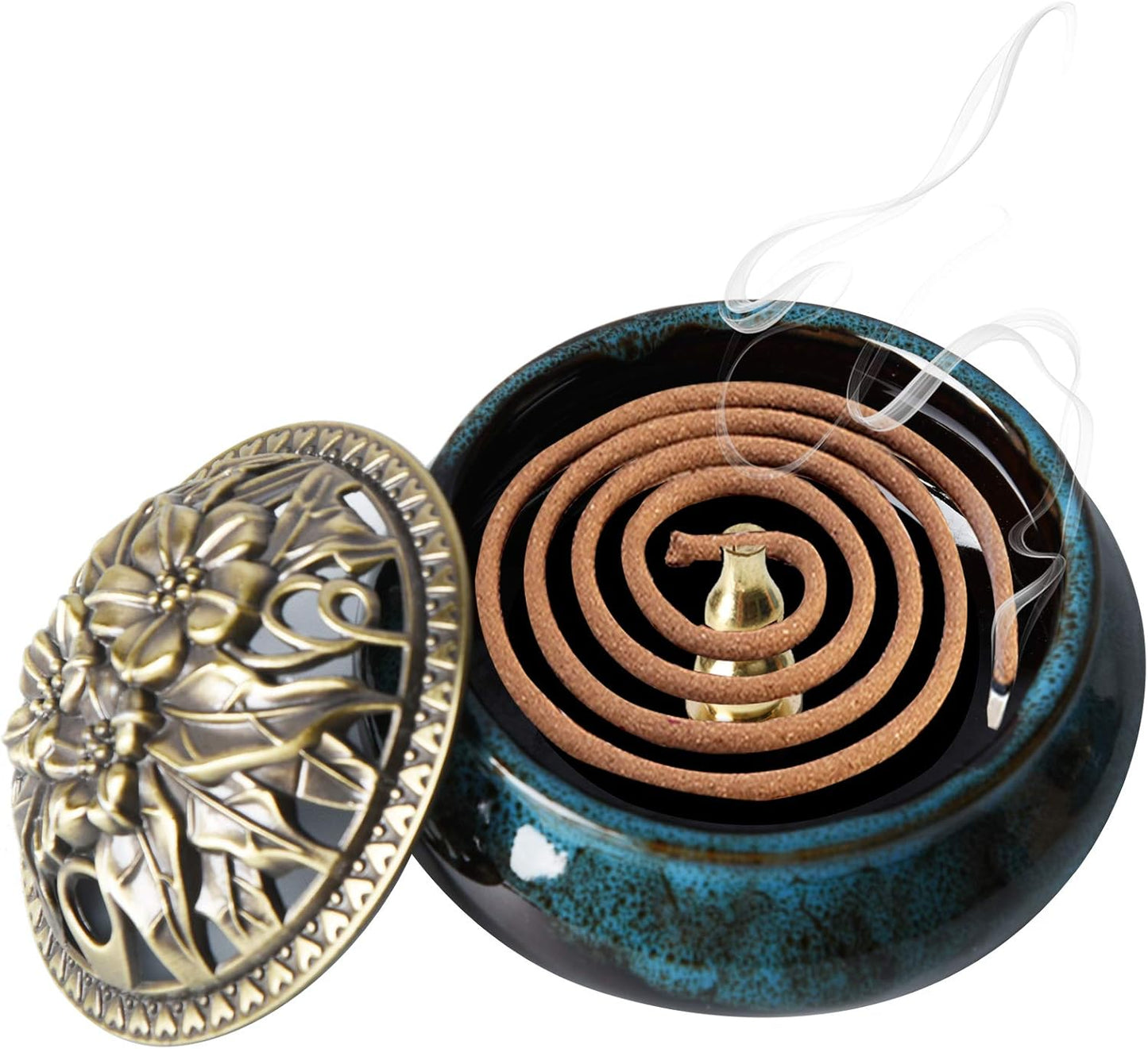 Ceramic Home Decoration Incense Sticks or Cones Burner Porcelain Incense Holder