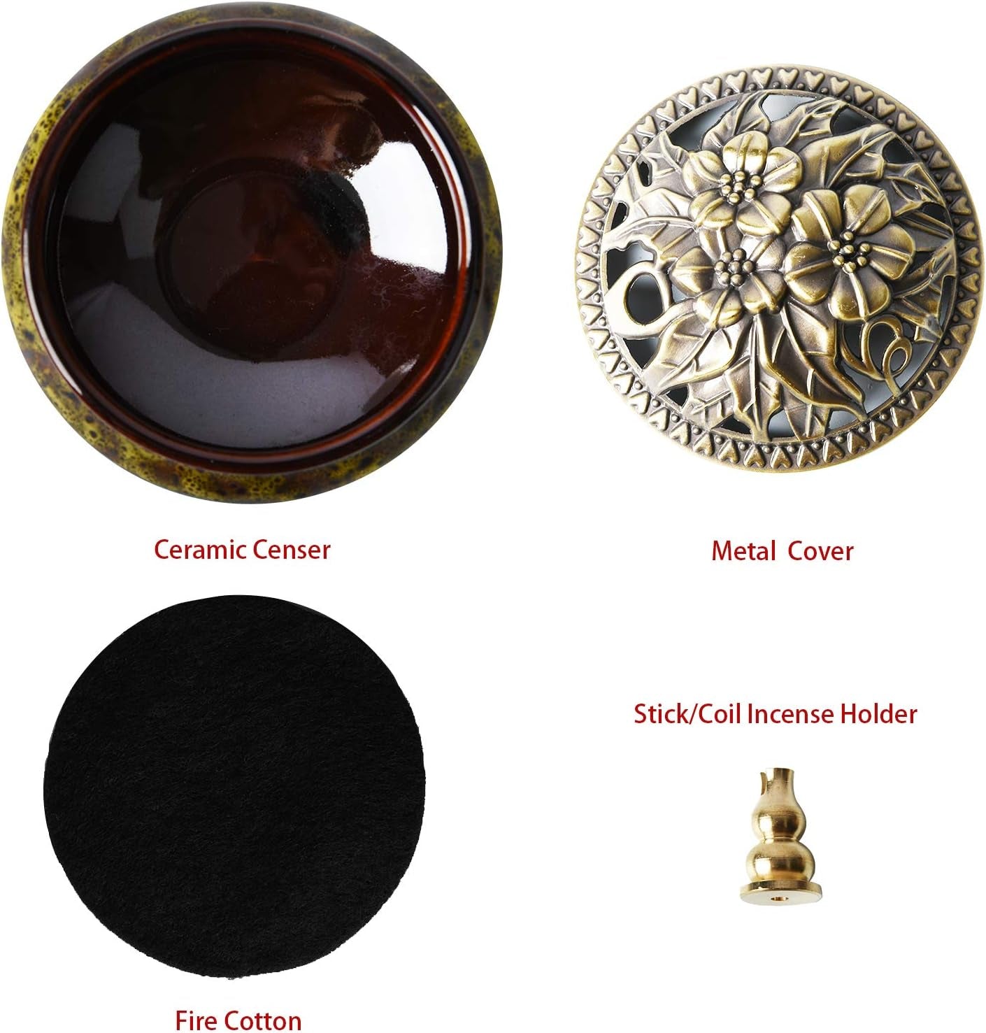 Ceramic Home Decoration Incense Sticks or Cones Burner Porcelain Incense Holder