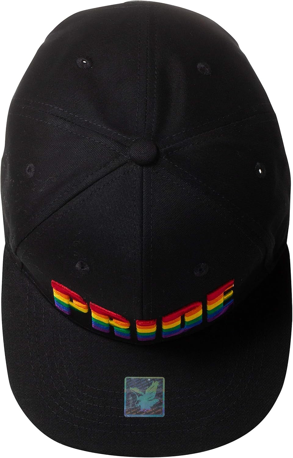 Rainbow Pride Snapback Hat Cap Black (Pride Letters)