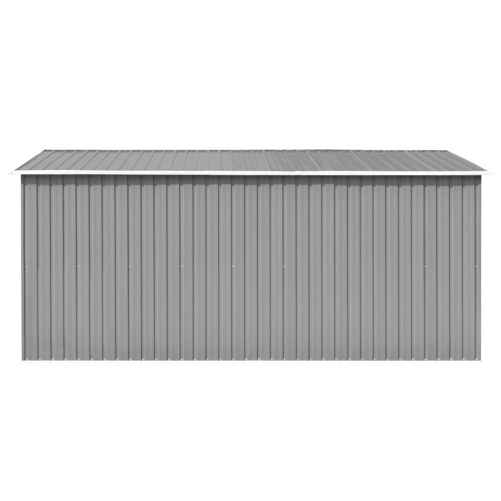 Garden Shed Gray Galvanized Steel 101.2 X 154.3 X 71.3 In
