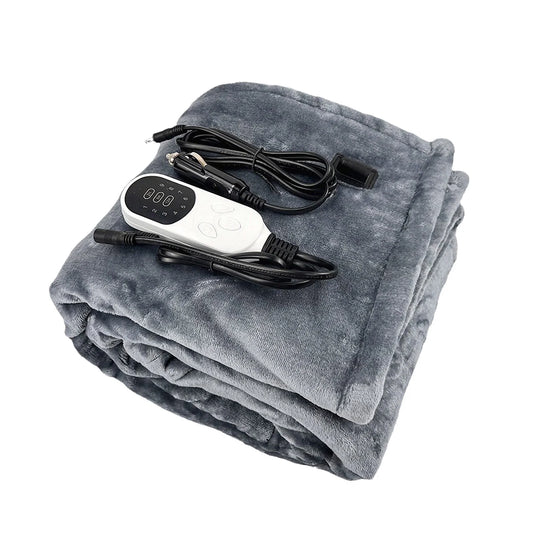 PATLOLLAV Gray Polyester Electric Blanket, Full