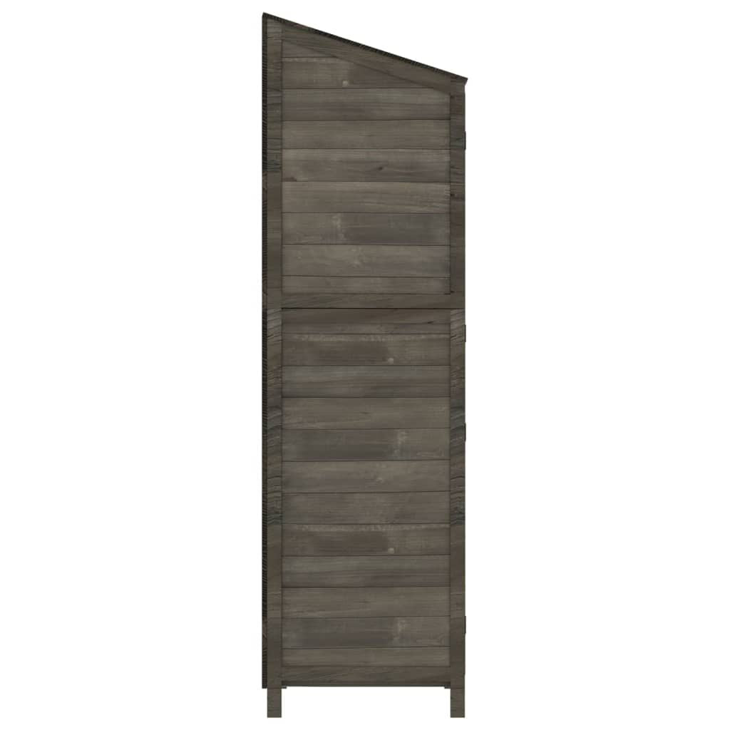 Garden Shed Anthracite Solid Fir Wood Medium Garden Shed