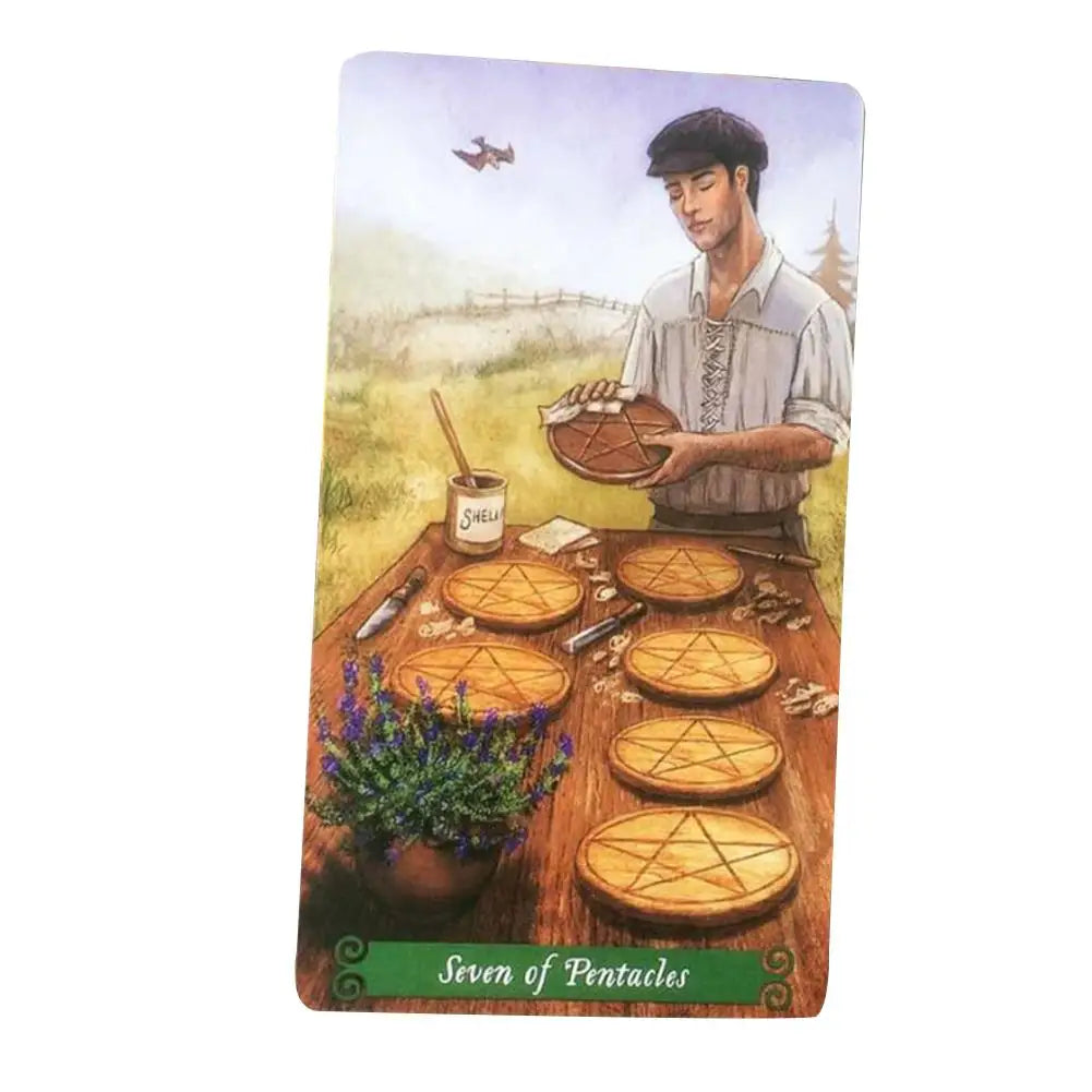 New Tarot Deck Oracles Cards Mysterious Divination Green Witch Tarot Cards for Women Girls Cards Game Board Game