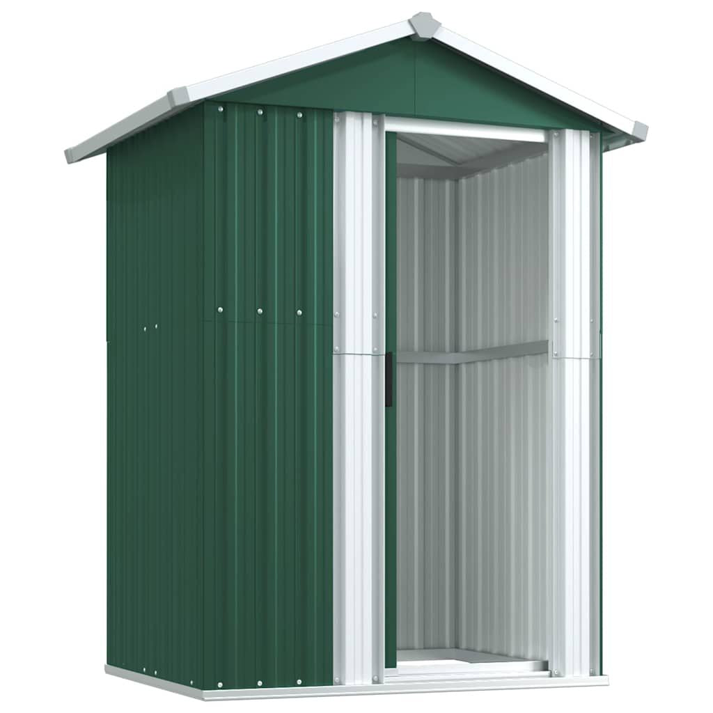 Garden Shed Green Galvanized Steel 49.6X38.4X69.7 in Garden Shed
