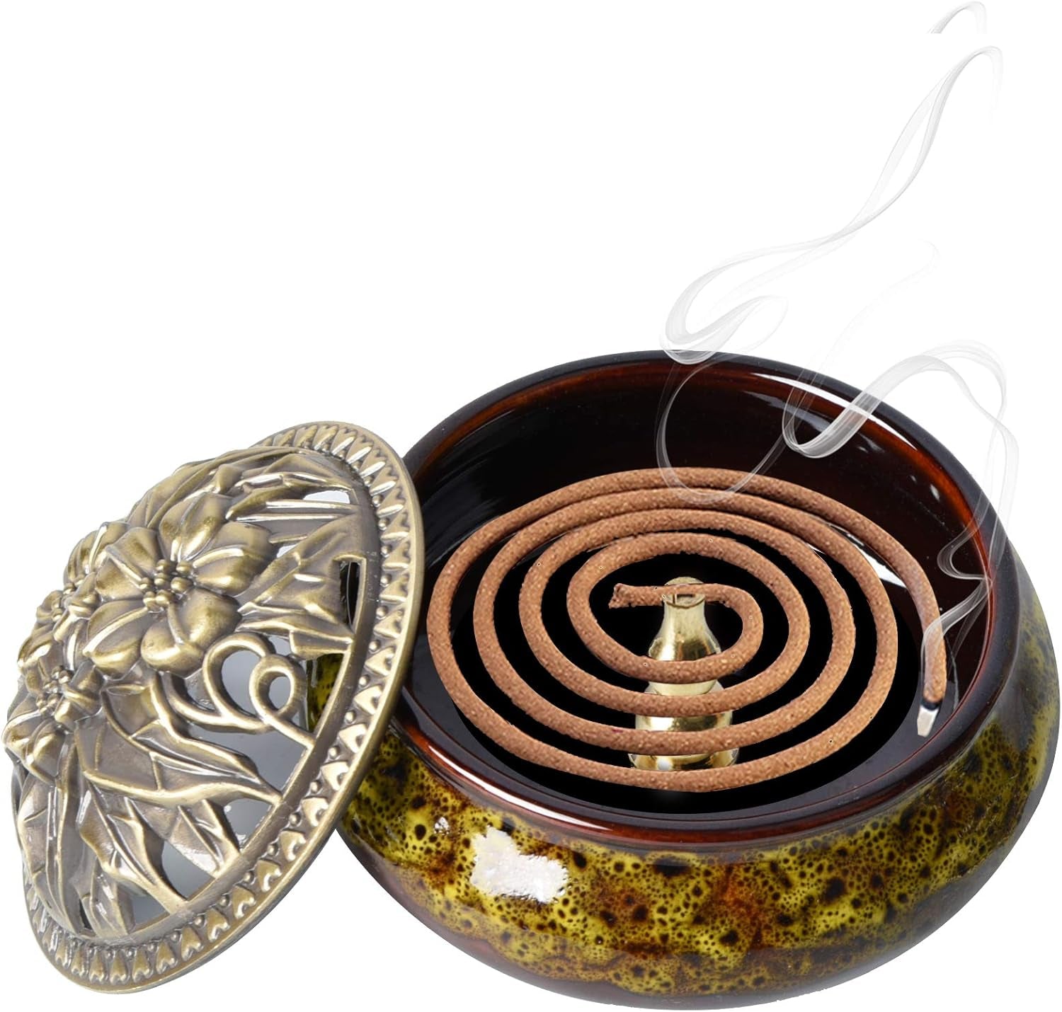 Ceramic Home Decoration Incense Sticks or Cones Burner Porcelain Incense Holder