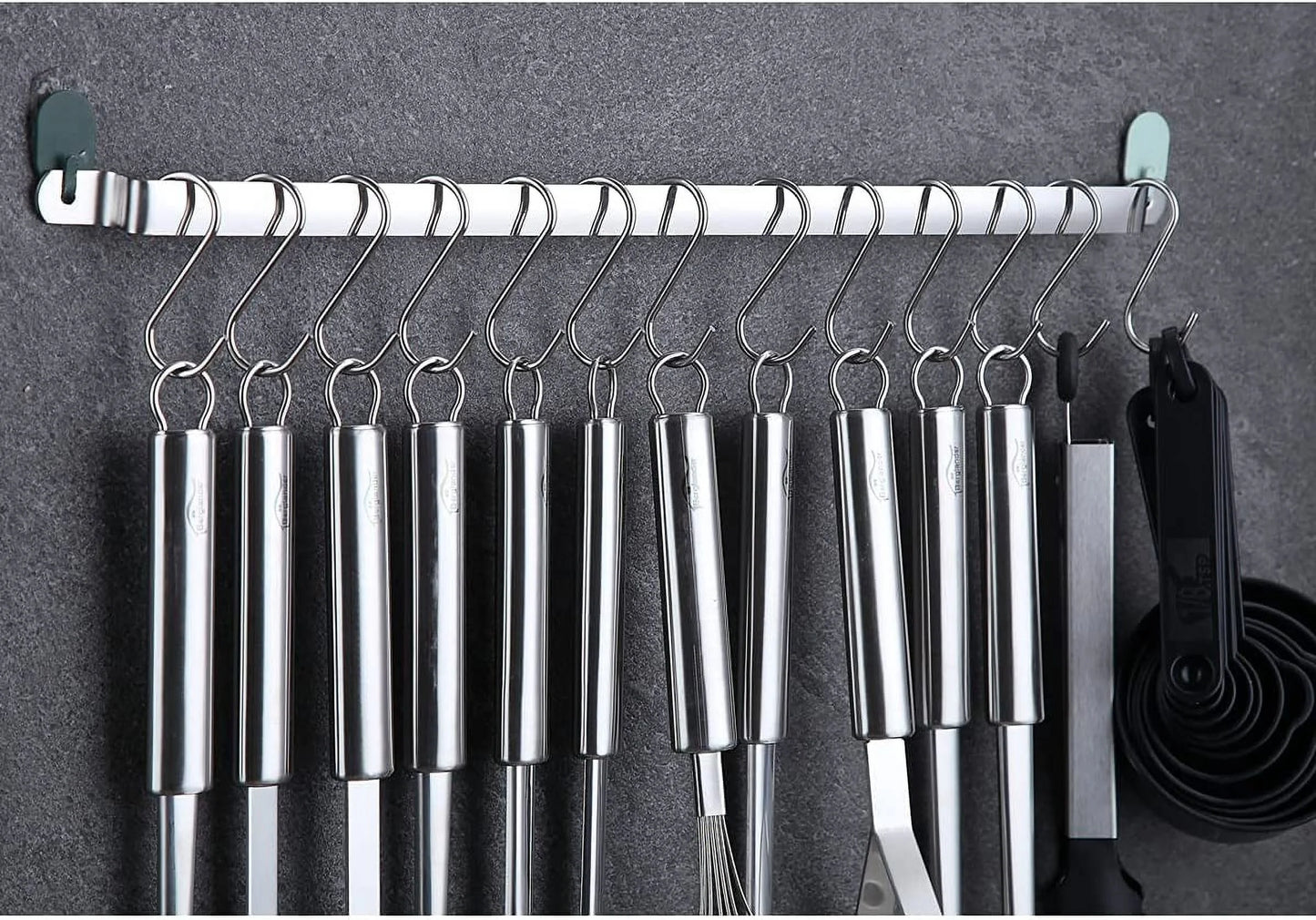 Kitchen Utensils Set 37 Pieces, Stainless Steel Cooking Utensils Set, Kitchen Gadgets Cookwarewith Hooks for Hanging Kitchen Tool Set