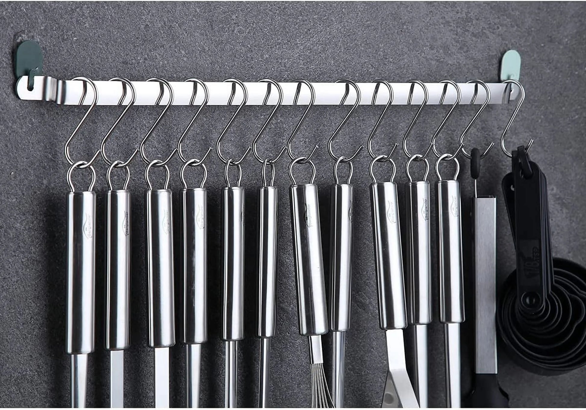 Kitchen Utensils Set 37 Pieces, Stainless Steel Cooking Utensils Set, Kitchen Gadgets Cookwarewith Hooks for Hanging Kitchen Tool Set