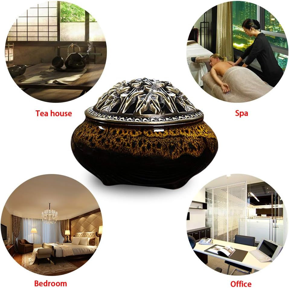Ceramic Home Decoration Incense Sticks or Cones Burner Porcelain Incense Holder