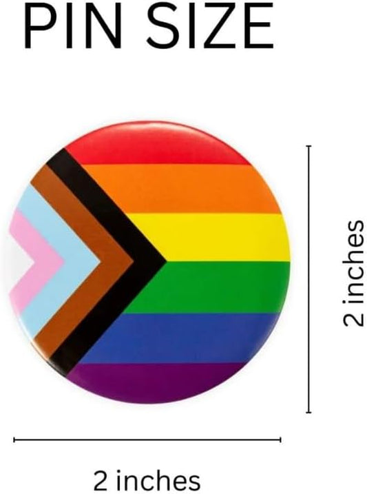 10/25/50Pcs Gay Pride Rainbow Round/Pronoun Button Pin - Perfect for LGBTQ Accessories, Gay Stuff, Pride Parades, LGBTQ Events, Pride Month, Promotional Events and Gift-Giving