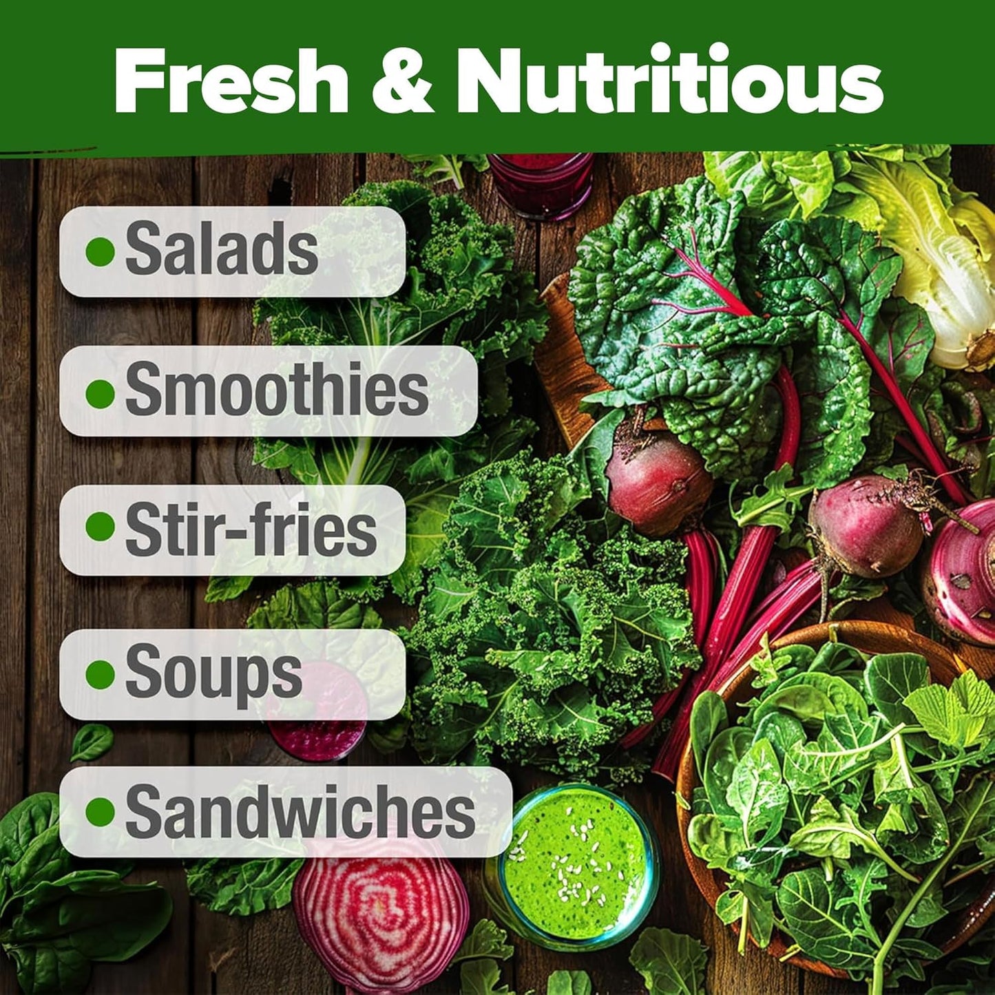 9,000+ Lettuce Seeds – 20 Heirloom Varieties, 𝗡𝗢𝗡-𝗚𝗠𝗢 𝗨𝗦𝗔 – Kale, Spinach, Romaine, Butterhead & More – Indoor or Outdoor Planting, Hydroponic-Ready, High Germination Greens