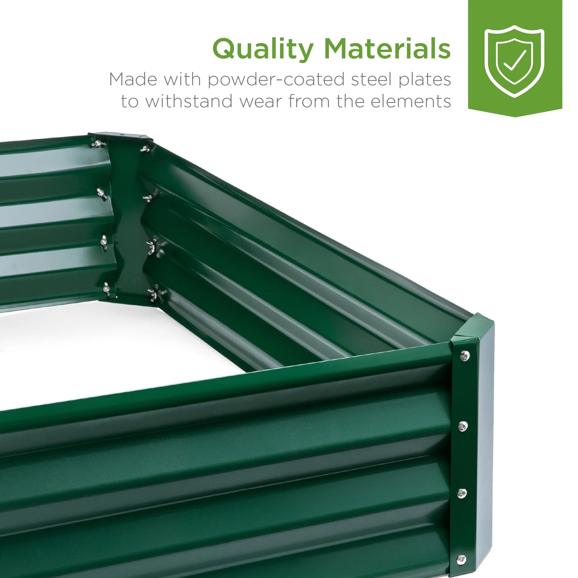 6X3X1Ft Outdoor Metal Raised Garden Bed for Vegetables, Flowers, Herbs, Plants - Dark Green