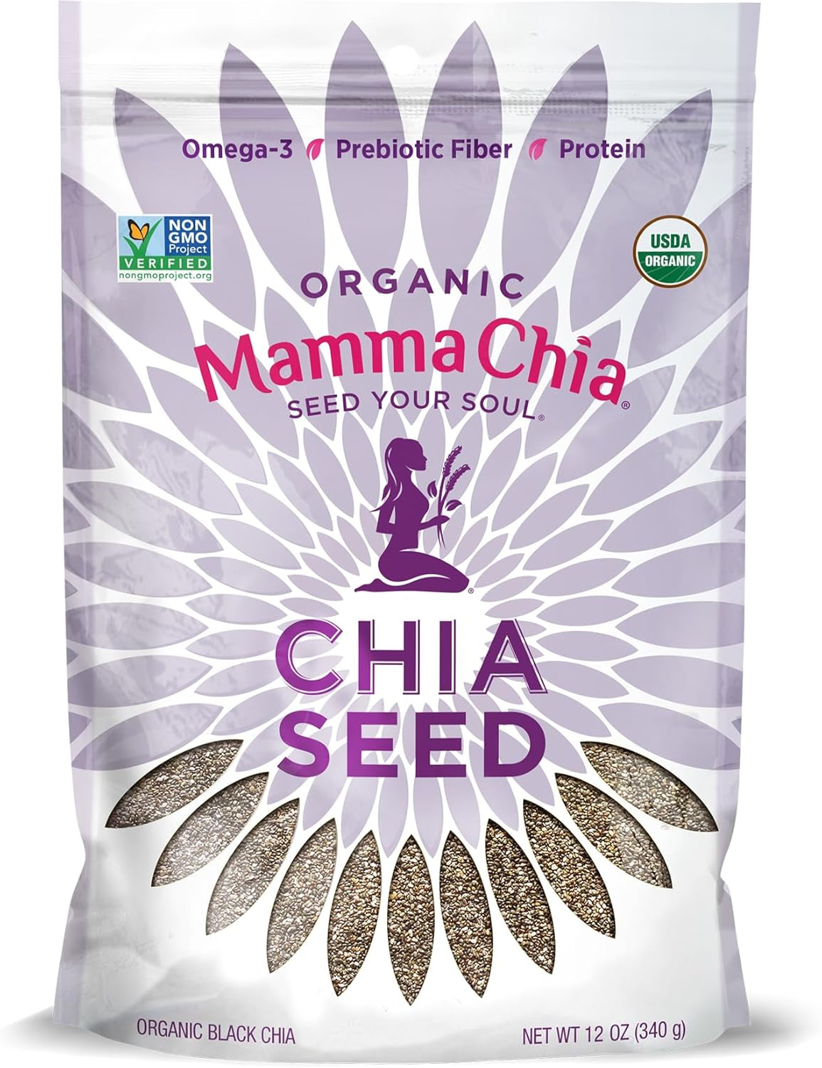 Organic Chia Seeds, Black, 12 Ounce (Pack of 1)