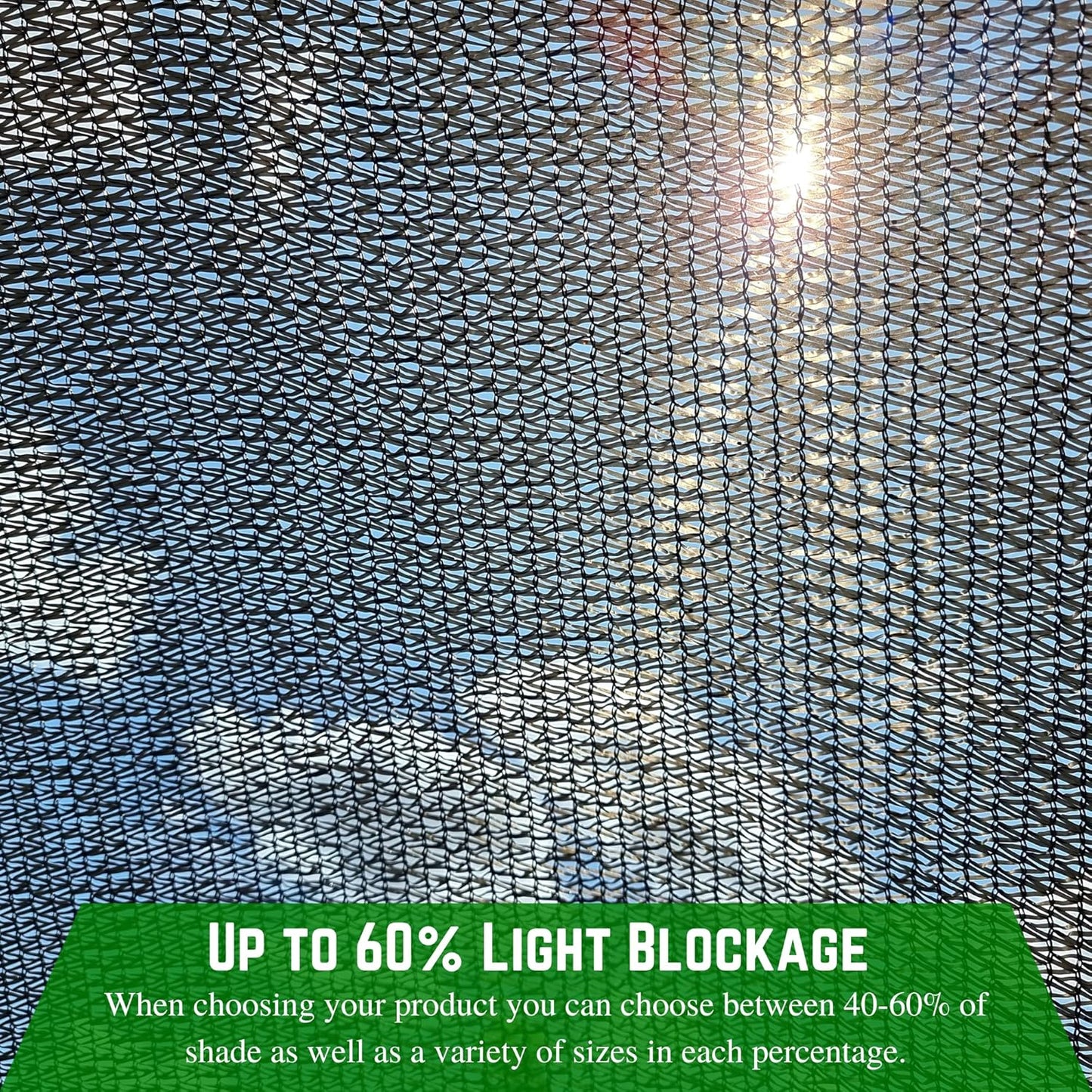 - Black Shade Cloth - 60% - (12' X 30') - Mesh Fabric for Fence Privacy Screen, Garden Shade, Mesh Fence Screening, Shade Cloth Rolls, Wind Screen